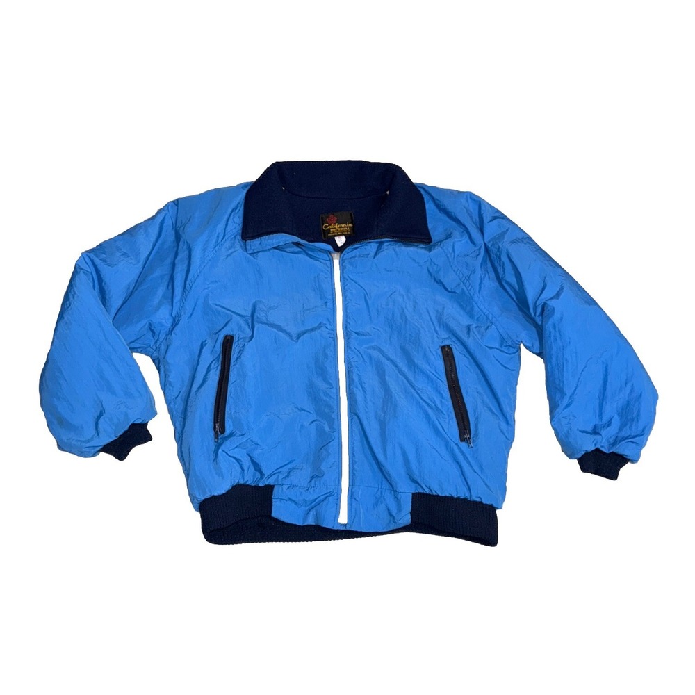Vintage California Imperial Jacket Coat Men's 1X Blue Bomber Full Zip Lined